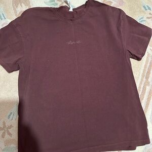 Alphalete Brown Tee with Logo